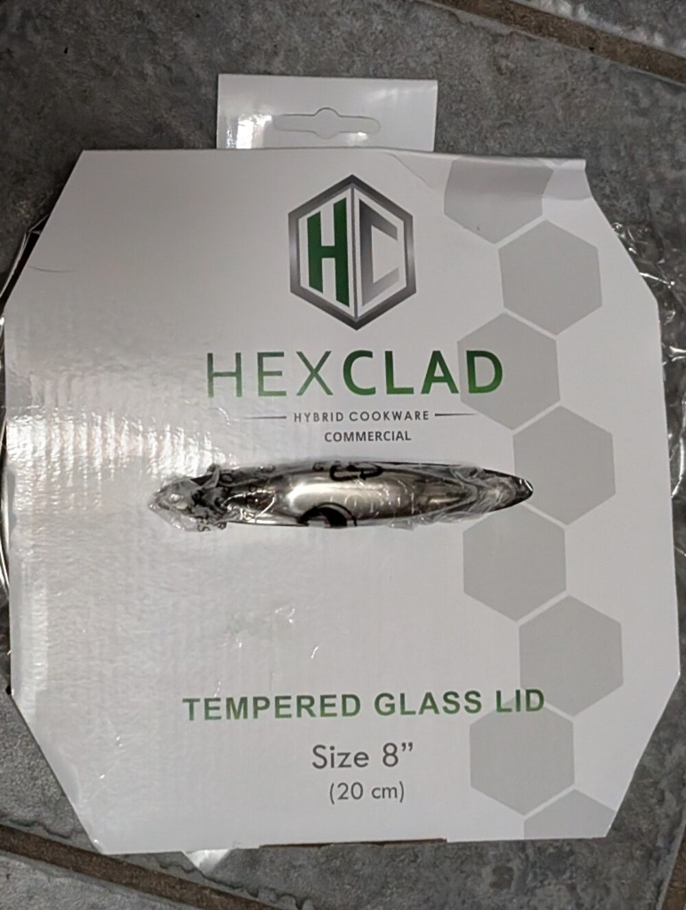 HexClad 8" Tempered Glass Lid Replacement - 20 cm Hybrid Cookware Commercial new